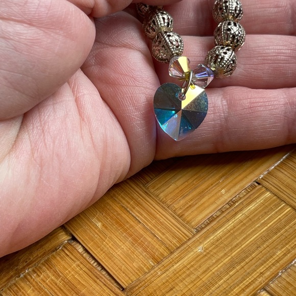 🌟HOST PICK!🌟🌹Swarovski heart bracelet and matching clip earrings, vintage - Picture 5 of 8